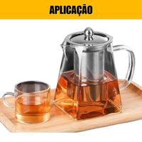 Bule de Vidro com Infusor Removível 350 ml para Chá