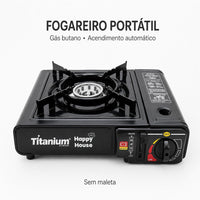 Fogareiro Portátil a Gás Butano com Acendimento Automático - Sem Maleta