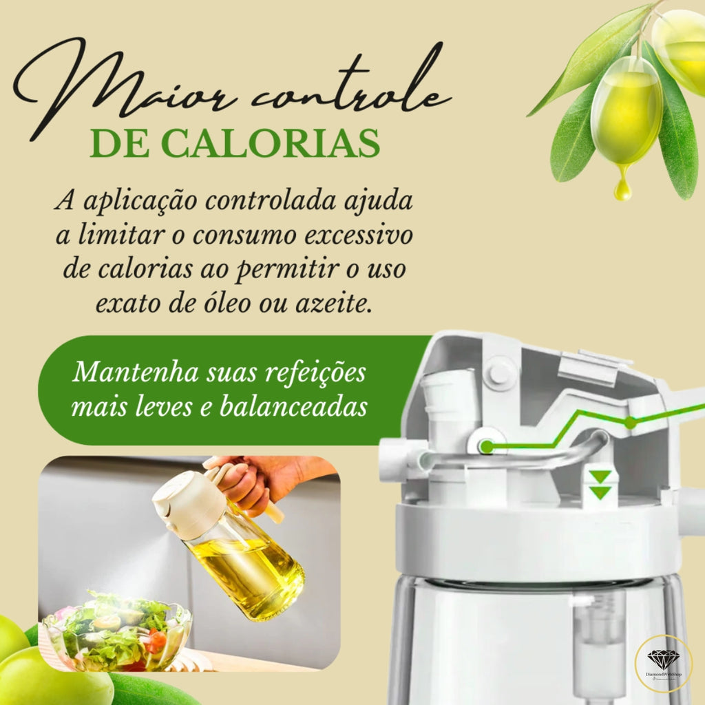 Azeiteiro Spray de Vidro 500 ml Preto