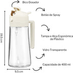 Azeiteiro Spray de Vidro 500 ml Preto
