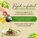 Azeiteiro Spray de Vidro 500 ml Preto