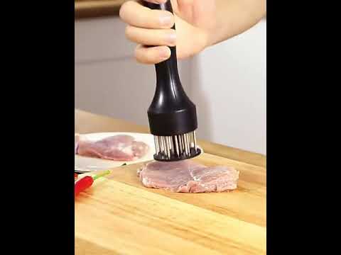 Amaciador de Carne Manual com Agulhas em Aço Inox 19 cm