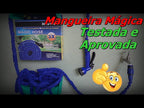 Vídeo ilustrativo de mangueira expansível. Modelo equivalente: aparência, medidas e acessórios podem variar. Confira as características e os itens inclusos na descrição.