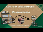 Vídeo ilustrativo de montagem de sapateira de quatro andares. Modelo equivalente: medidas e acessórios podem variar. Confira as características e os itens inclusos na descrição.