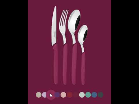 Vídeo ilustrativo de faqueiro de 16 peças. Modelo equivalente: aparência, medidas e acessórios podem variar. Confira as características e os itens inclusos na descrição.
